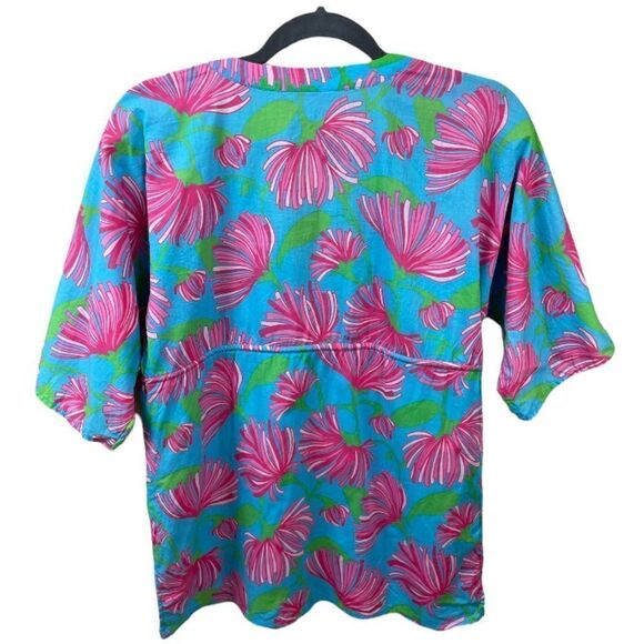 Lilly Pulitzer Penelope Tunic in Blue & Pink Floral, size S - EUC - Picture 2 of 8